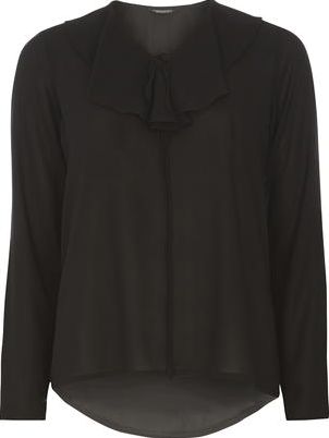 Dorothy Perkins, 1134[^]262015000709810 Womens Black Ruffle Blouse- Black DP05603210