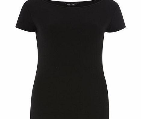 Dorothy Perkins Womens Black short sleeve tee- Black DP56349710