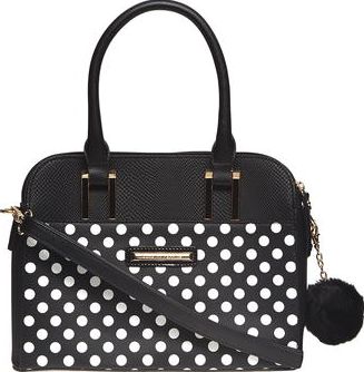 Dorothy Perkins, 1134[^]262015000711761 Womens Black small spot tote bag- Black DP18420301