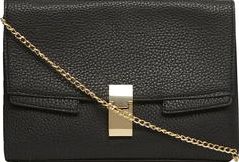 Dorothy Perkins, 1134[^]262015000714008 Womens Black tuck foldover clutch Bag- Black