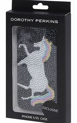 Womens Black Unicorn iPhone Cover- Pink DP11140614