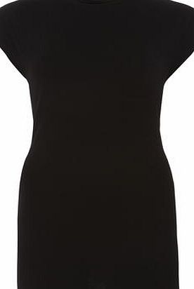 Dorothy Perkins Womens Black Woven Long Line Top- Black DP05578301