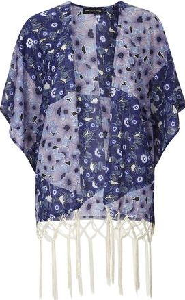 Dorothy Perkins, 1134[^]262015000671746 Womens Blue Floral Kimono- Blue DP11157750