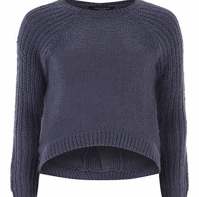 Dorothy Perkins Womens Blue Twist Back Jumper- Navy DP55146522