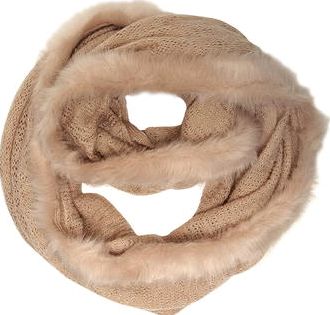 Dorothy Perkins, 1134[^]262015000713117 Womens Blush Knit and Fur Snood- Pink DP11165115