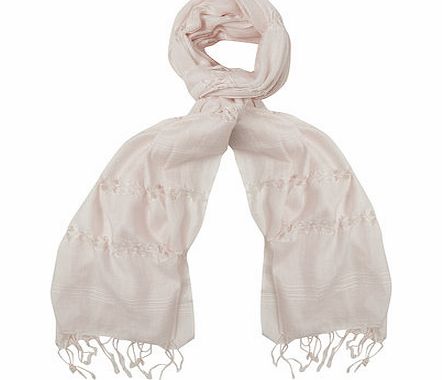 Dorothy Perkins Womens Blush Textured Stripe Scarf- Pink