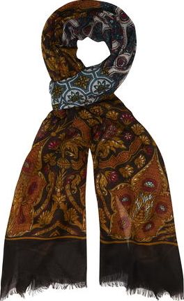 Dorothy Perkins, 1134[^]262015000711243 Womens Brown Foil Paisley Scarf- Brown DP11169343