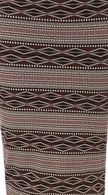 Dorothy Perkins Womens Burgundy and Stone Tribal Tube Skirt- Red