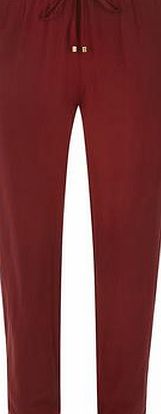 Dorothy Perkins Womens Burgundy Spun Jogger- Brown DP14501720