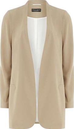 Dorothy Perkins, 1134[^]262015000709782 Womens Camel Boyfriend Jacket- White DP66826554