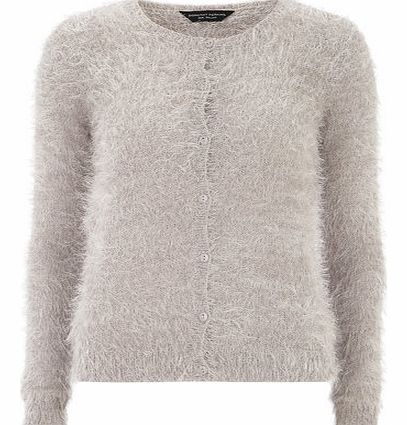 Dorothy Perkins Womens Champagne fluffly knit cardigan- Mocha