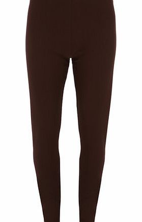 Dorothy Perkins Womens Chocolate Brown Coloured Leggings- Brown