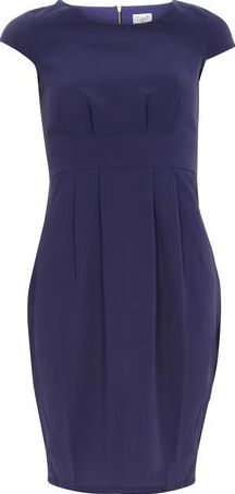 Dorothy Perkins, 1134[^]262015000706971 Womens Closet Navy Cap Sleeve Tulip Dress- Blue