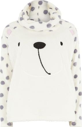 Dorothy Perkins, 1134[^]262015000711087 Womens Cream Bear Snuggle Top- Cream DP33102181