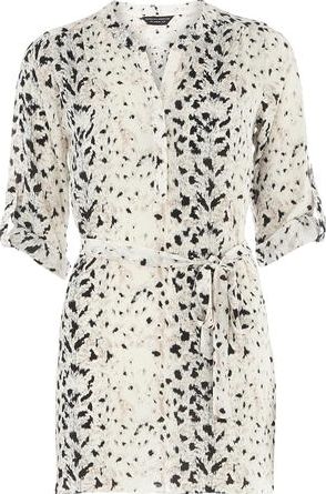 Dorothy Perkins, 1134[^]262015000708149 Womens Cream Leopard Print Blouse- White