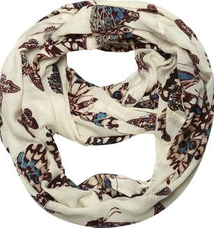 Dorothy Perkins, 1134[^]262015000713187 Womens Cream Peacock Butterfly Snood- Cream