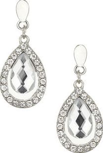 Dorothy Perkins, 1134[^]262015000715141 Womens Crystal tear Drop Earrings- Clear