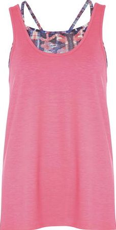 Dorothy Perkins, 1134[^]262015000695811 Womens DP Active Pink 2 in 1 Vest Top- Pink