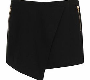 Dorothy Perkins Womens Girls On Film Black Cross-Over Skirt-