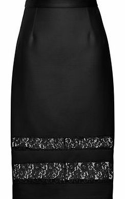 Dorothy Perkins Womens Girls On Film Black Lace Insert Skirt-