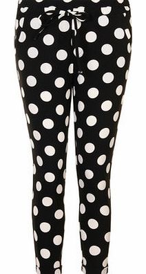 Dorothy Perkins Womens Girls On Film Mono Polka Dot Trousers-