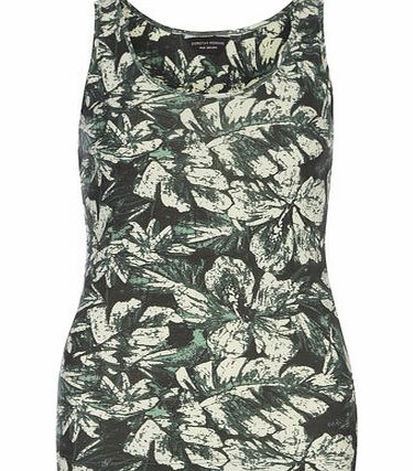 Dorothy Perkins Womens Green Leaf Vest- Green DP56398111