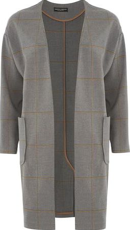 Dorothy Perkins, 1134[^]262015000711960 Womens Grey Check Duster Jacket- Grey DP66830762