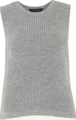 Dorothy Perkins, 1134[^]262015000711882 Womens Grey Chiffon Hem Tabard top- Grey