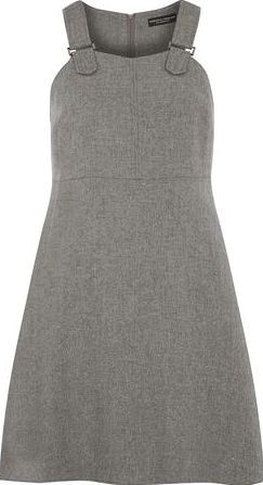 Dorothy Perkins, 1134[^]262015000710513 Womens Grey Herringbone Pinny Dress- Grey