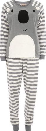 Dorothy Perkins, 1134[^]262015000711781 Womens Grey Koala Novelty Twosie- Grey DP33104962