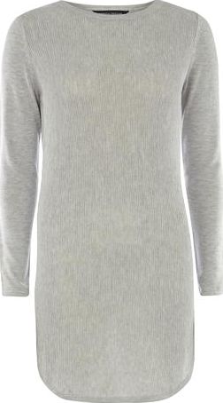 Dorothy Perkins, 1134[^]262015000711810 Womens Grey Longline Jumper- Grey DP55339240