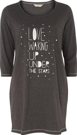 Dorothy Perkins, 1134[^]262015000712083 Womens Grey Love Nightshirt- Grey DP33108662