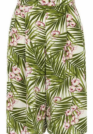 Dorothy Perkins Womens Hawaiian Print Culottes- White DP14551982