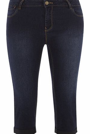 Dorothy Perkins Womens Indigo wash cropped jeans- Blue DP70280540