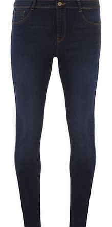 Dorothy Perkins Womens Indigo Wash Fly Front Jeggings- Blue