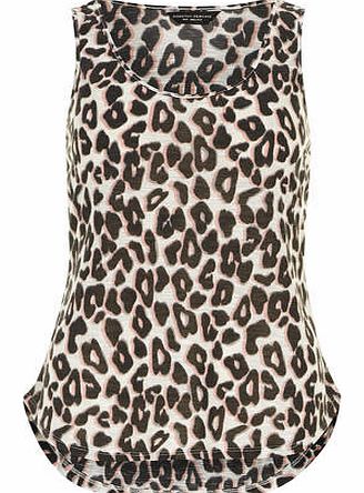 Womens Ivory animal print vest- Ivory DP56360700