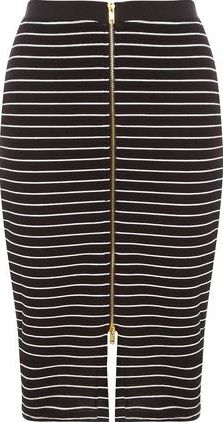 Dorothy Perkins, 1134[^]262015000707901 Womens Izabel London Black White Stripe Skirt-