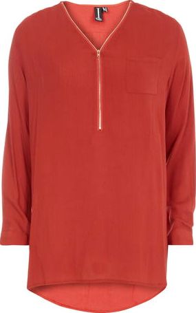 Dorothy Perkins, 1134[^]262015000706849 Womens Izabel London Copper Plain Zip Top-