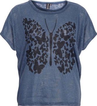 Dorothy Perkins, 1134[^]262015000707949 Womens Izabel London Mid Blue Butterfly Print