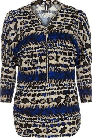 Dorothy Perkins, 1134[^]262015000706824 Womens Izabel London Multi Blue Oversized Top-