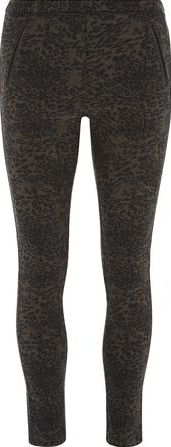 Dorothy Perkins, 1134[^]262015000710477 Womens Khaki Animal Print Trousers- Green