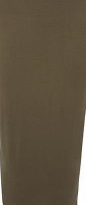 Dorothy Perkins Womens Khaki High-Waisted Tube Skirt- Green