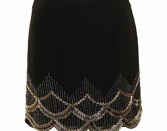 Dorothy Perkins Womens Little Mistress Black embellished skirt-