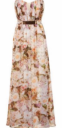 Womens Little Mistress Floral Print Bar Belted