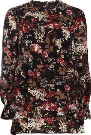 Dorothy Perkins, 1134[^]262015000707779 Womens Mela Black Bird Print Tunic- Black