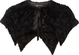 Dorothy Perkins, 1134[^]262015000707801 Womens Mela Black Fur Bolero- Black DP61140410