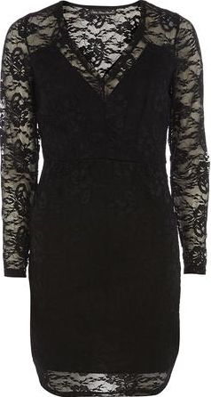 Dorothy Perkins, 1134[^]262015000706795 Womens Mela Black Lace Sweetheart Dress- Black