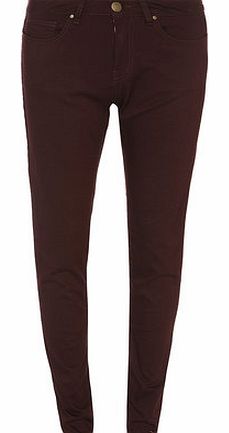 Dorothy Perkins Womens Merlot ``Bailey`` Jeans- Merlot DP70311755