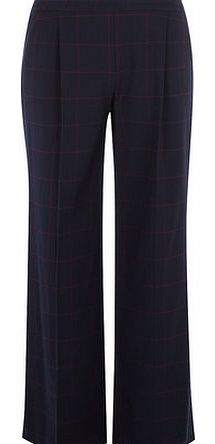 Dorothy Perkins Womens Navy and port Windowpane Wideleg