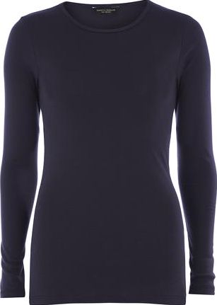 Dorothy Perkins, 1134[^]262015000714229 Womens Navy Longsleeved Crew Top- Navy DP56443823